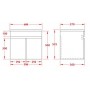 Evie Oak Ensuite Wall Hung Vanity 600 Cabinet Only Evie Oak Ensuite Wall Hung Vanity 600 Cabinet Only